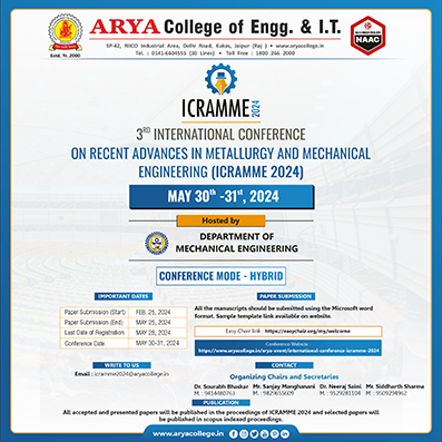 Arya College ICRAMME Event
