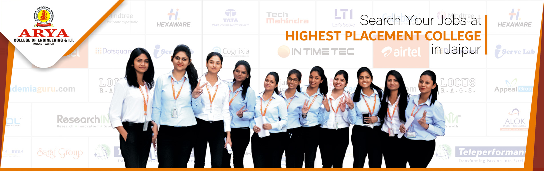 Search your jobs at Highest Placement College in Jaipur