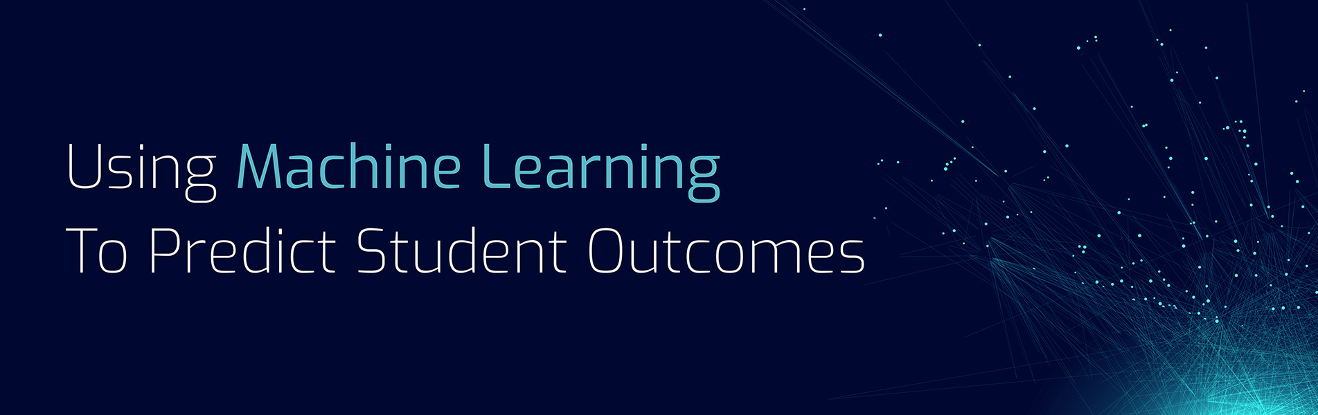 Using machine learning to predict student outcomes