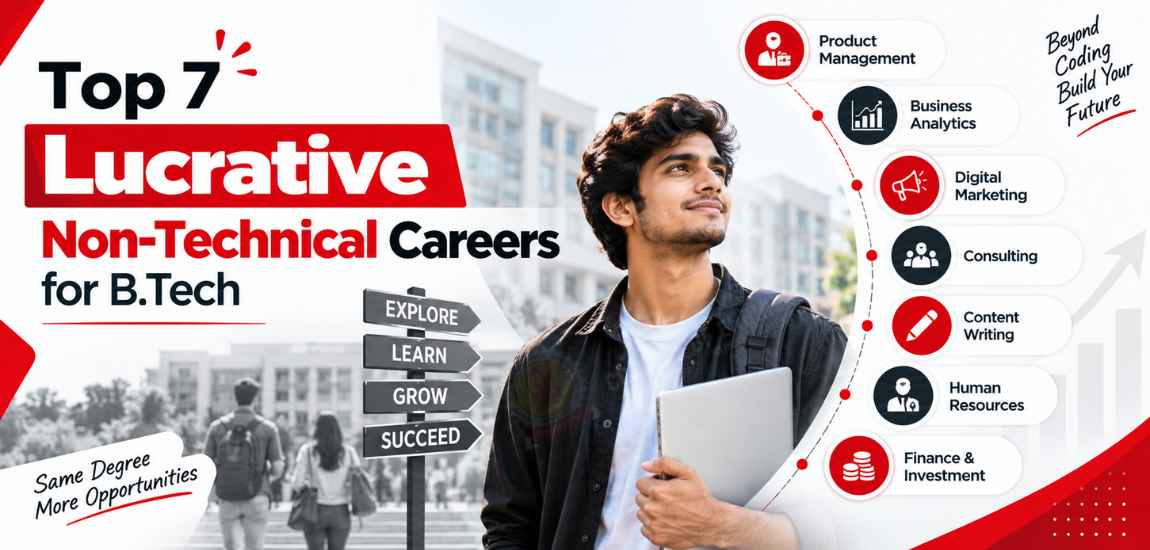 Top 7 Lucrative Non-Technical Careers for B.Tech Grads for 2026