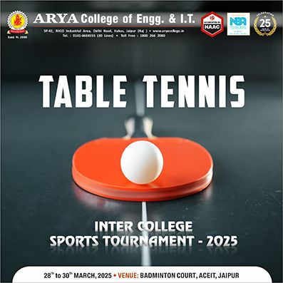 Arya Cup 2025 - Table Tennis Tournament