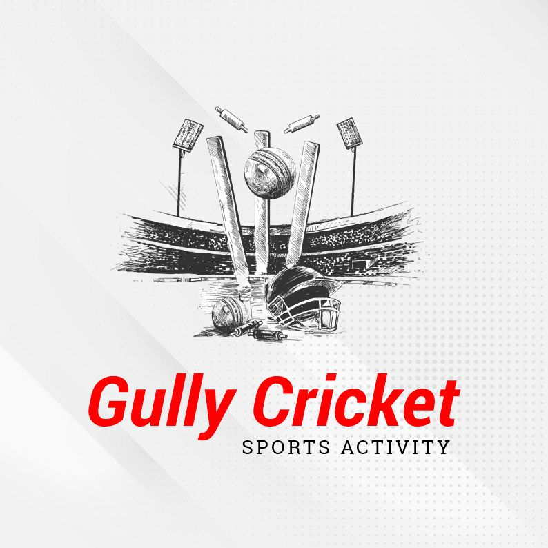 Gully Cricket Sports Activity 